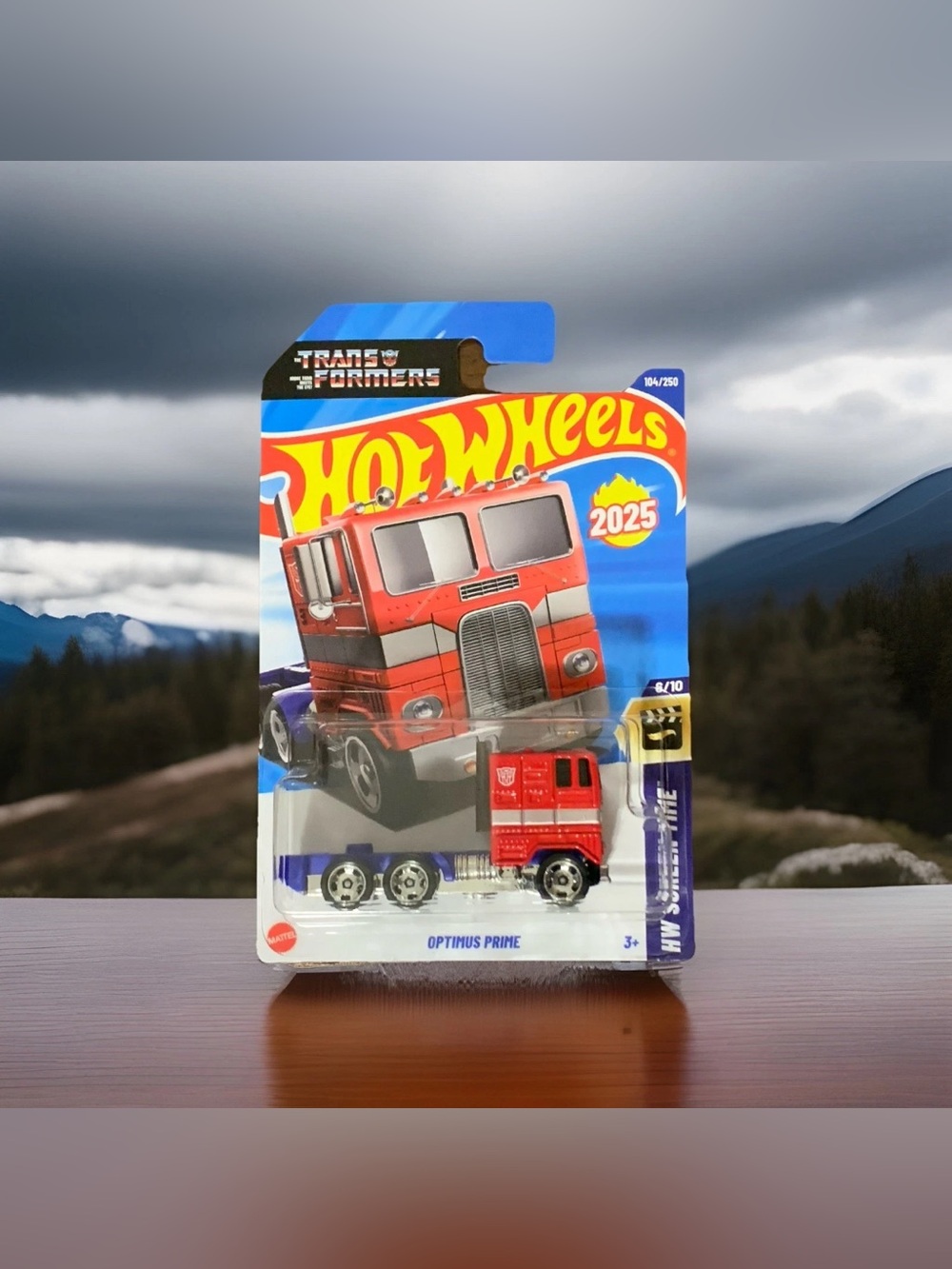 🆕 Hot Wheels 2025 Optimus Prime Transformers Red Toy Semi Truck